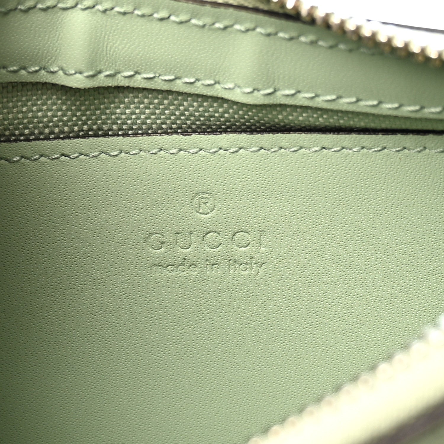 Denim GG Monogram Calfskin Mini Ophidia Flap Shoulder Bag Pale Green - Image 5