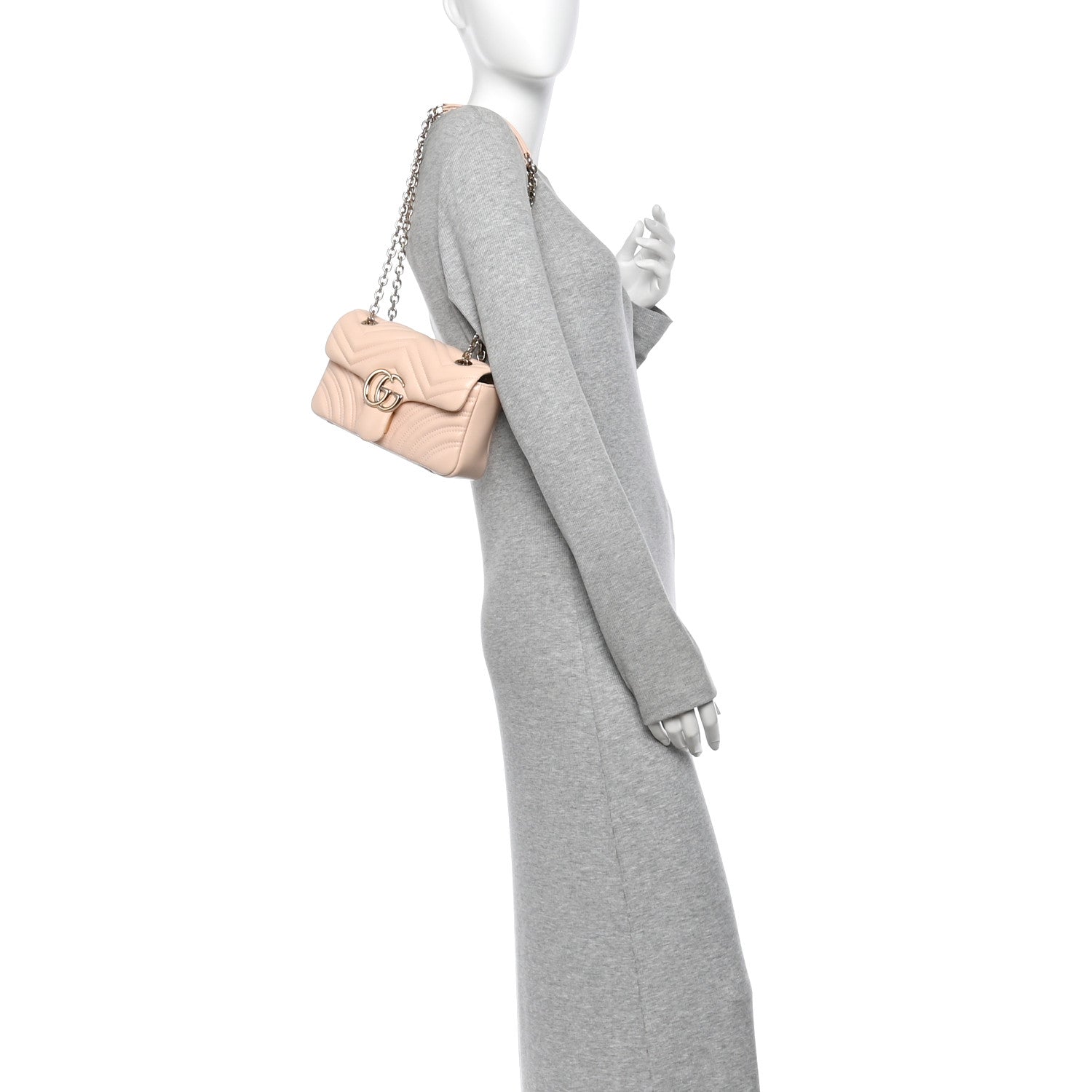 Lambskin Matelasse Small GG Marmont Shoulder Bag Millenial Pink - Image 2