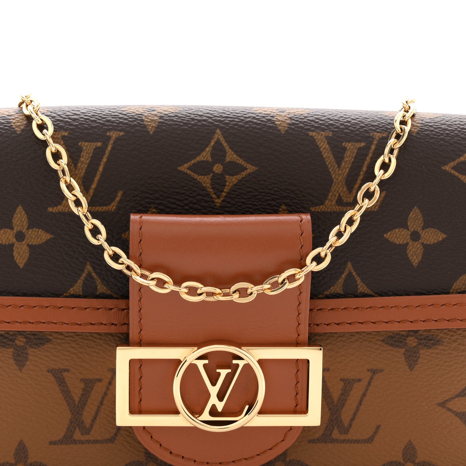 Reverse Monogram Dauphine Chain Wallet - Image 7
