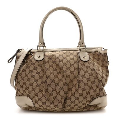 Monogram Large Sukey Top Handle Bag Off White