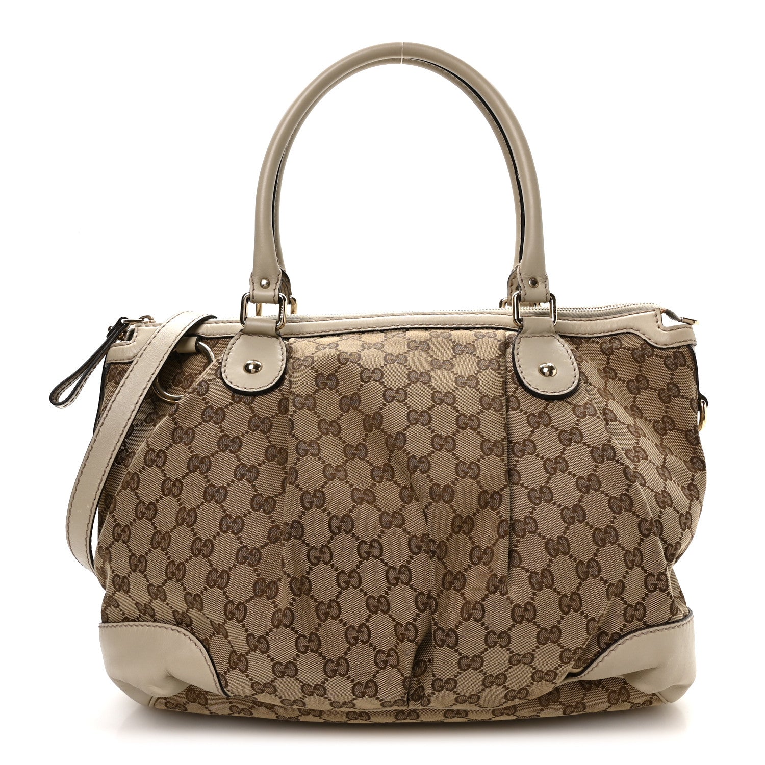 Monogram Large Sukey Top Handle Bag Off White