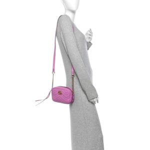Alternative view of Calfskin Matelasse Mini GG Marmont Chain Shoulder Bag Candy Mousse